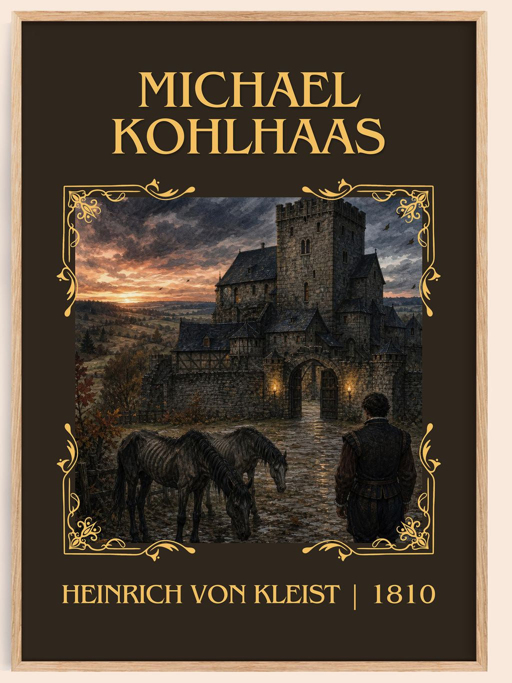 Michael Kohlhaas Classic Book Art Print by Heinrich von Kleist – book poster