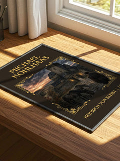 Michael Kohlhaas Classic Book Art Print by Heinrich von Kleist – print on a sunlit desk