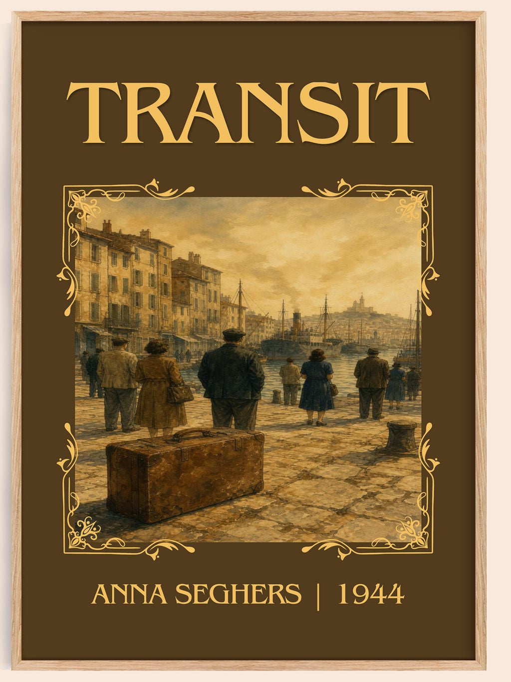 Transit Classic Book Art Print by Anna Seghers – book poster