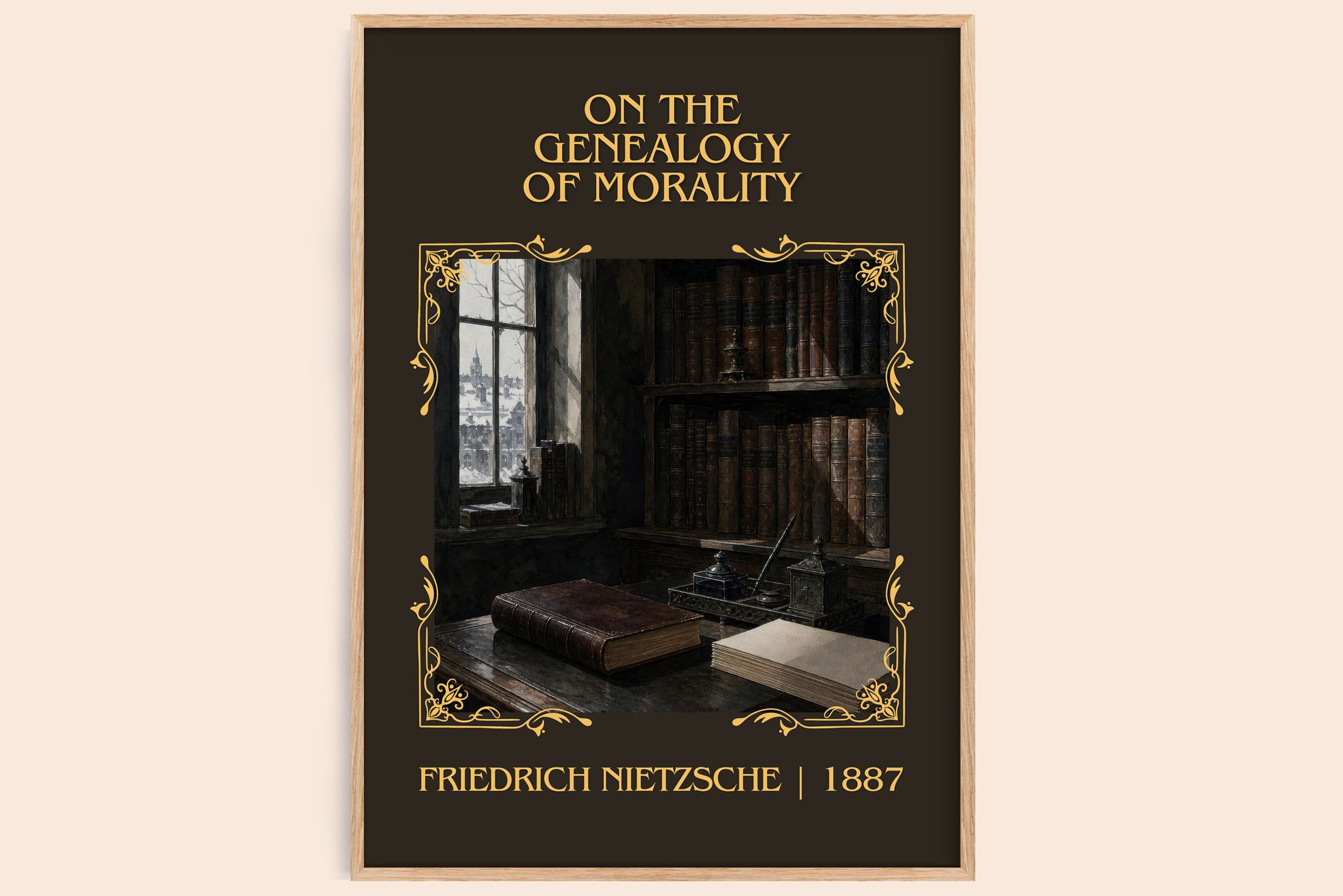 On the Genealogy of Morality Classic Book Art Print by F. Nietzsche