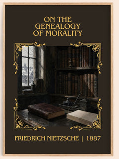 On the Genealogy of Morality Classic Book Art Print by F. Nietzsche – book poster