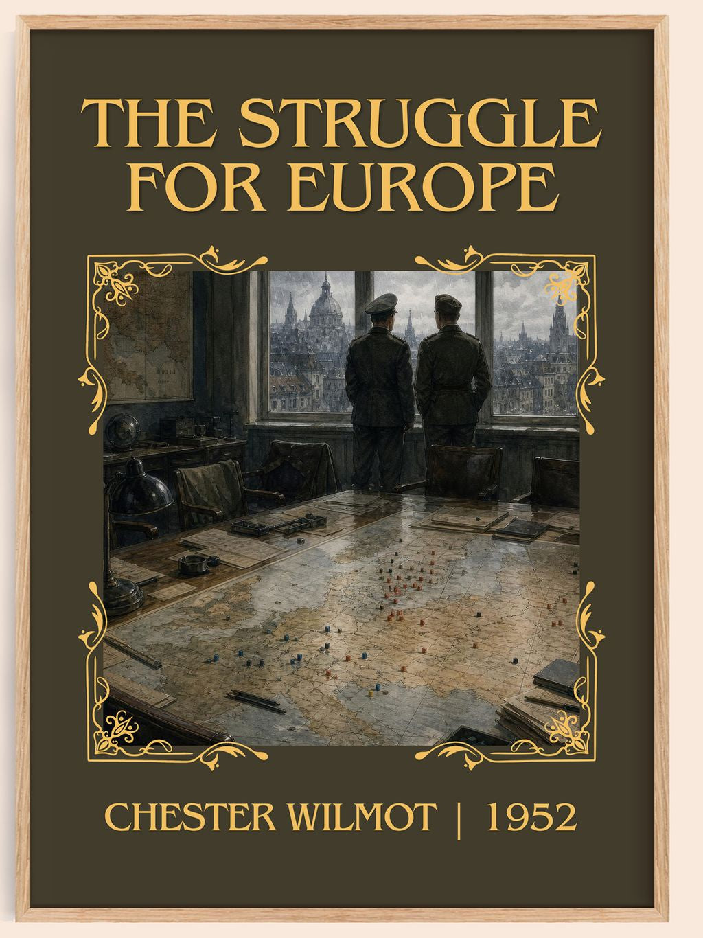 The Struggle for Europe Classic Book Art Print by Chester Wilmot – book poster