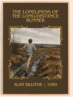 The Loneliness of the Long-distance Runner Classic Book Art Print by Alan Sillitoe – book poster