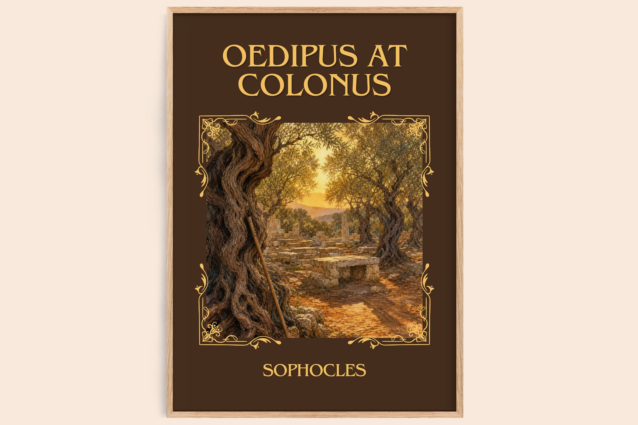 Oedipus at Colonus Classic Book Art Print by Sophocles