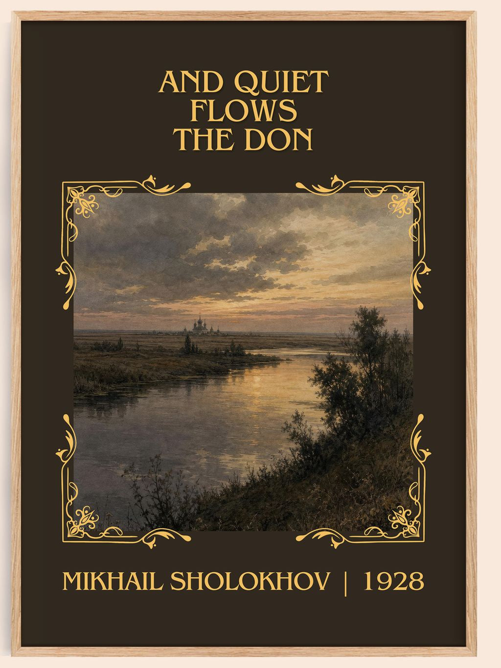 And Quiet Flows The Don Classic Book Art Print by Mikhail Sholokhov – book poster