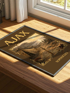 Ajax Classic Book Art Print by Sophocles – print on a sunlit desk