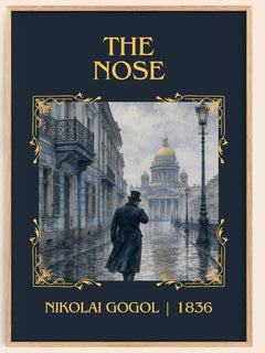 The Nose Classic Book Art Print by Nikolai Gogol – book poster