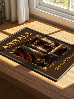 Annals Classic Book Art Print by Cornelius Tacitus – print on a sunlit desk