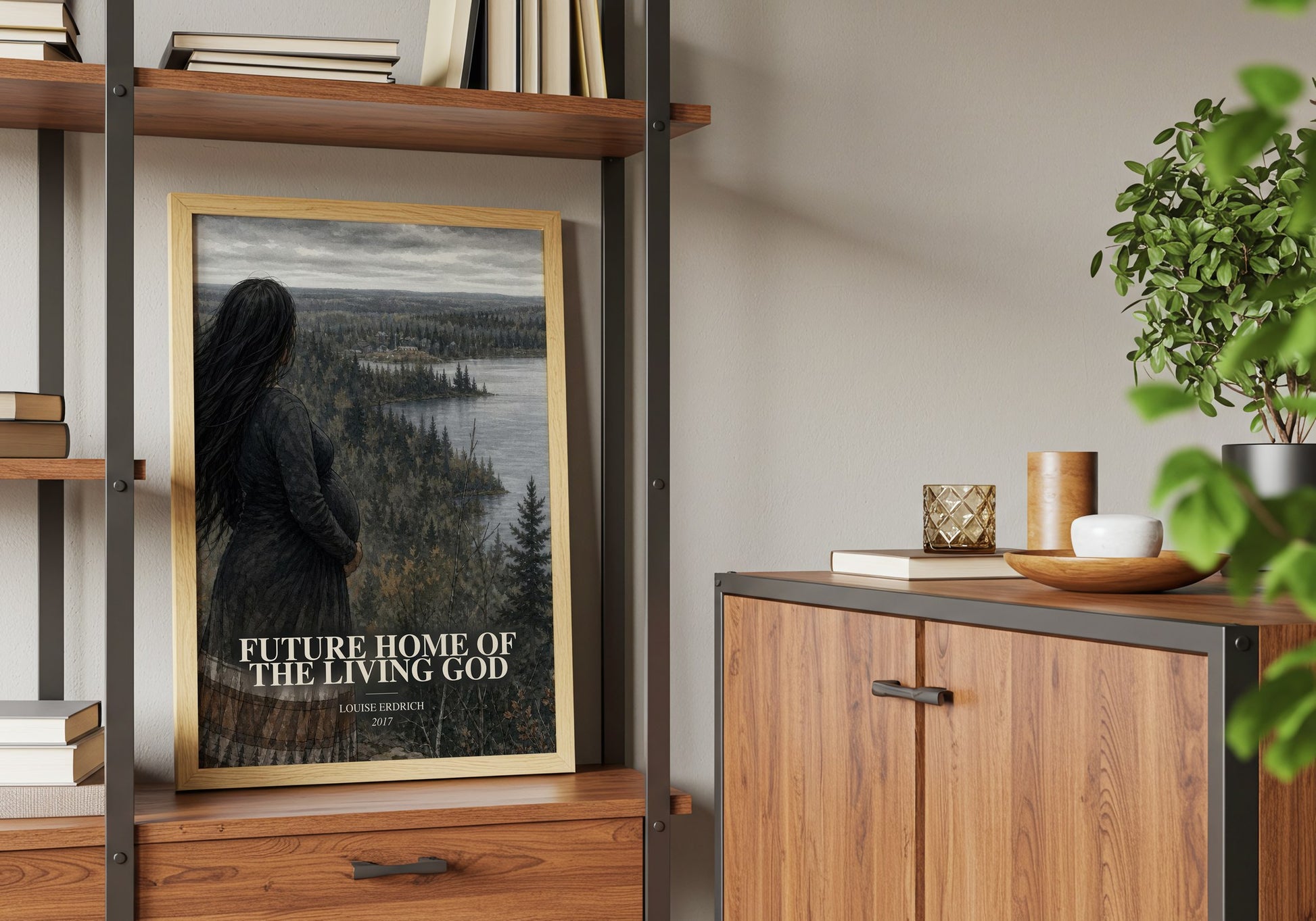 Future Home Of The Living God book watercolour illustration paper finish options – matte satin gloss