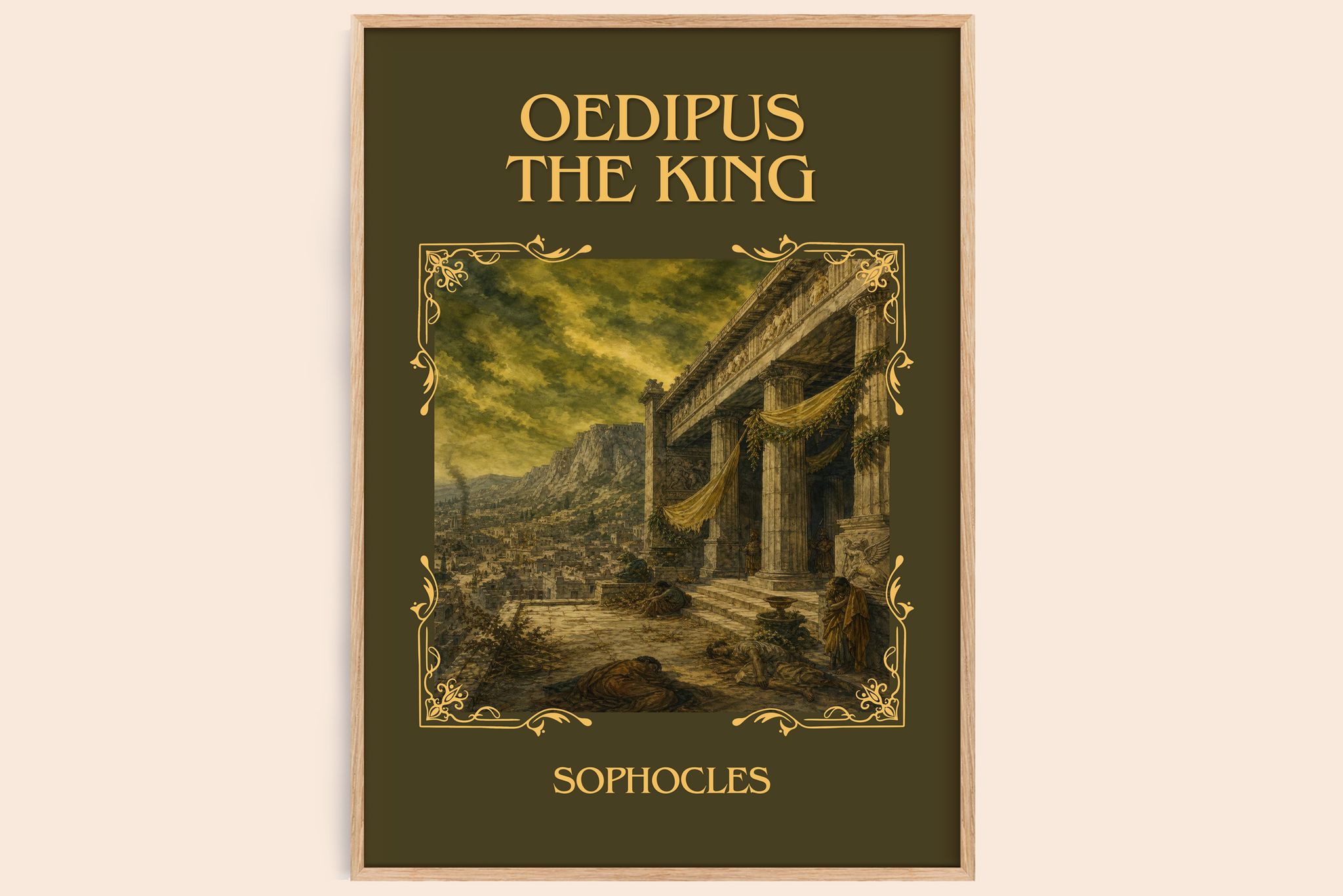 Oedipus the King Classic Book Art Print by Sophocles