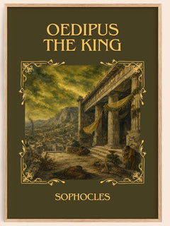Oedipus the King Classic Book Art Print by Sophocles – book poster