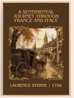 A Sentimental Journey Through France and Italy Classic Book Art Print by Laurence Sterne – book poster