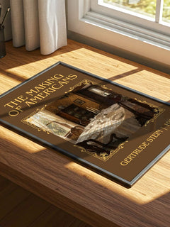 The Making of Americans Classic Book Art Print by Gertrude Stein – print on a sunlit desk