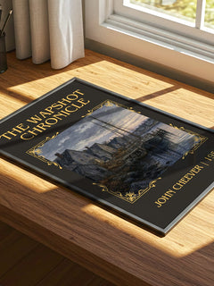 The Wapshot Chronicle Classic Book Art Print by John Cheever – print on a sunlit desk