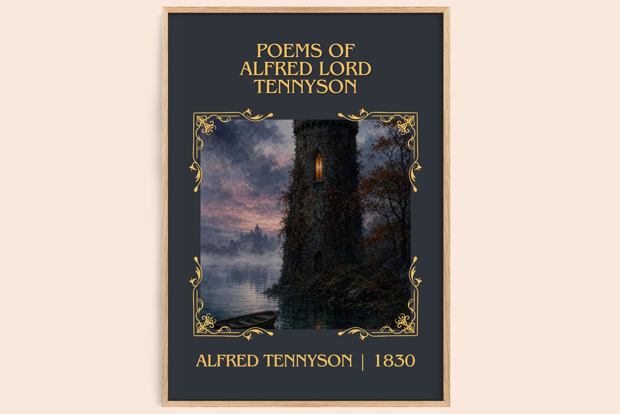 Poems of Alfred Lord Tennyson Classic Book Art Print by A. Tennyson