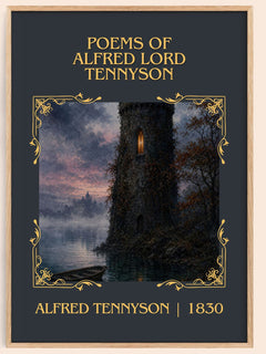 Poems of Alfred Lord Tennyson Classic Book Art Print by A. Tennyson – book poster