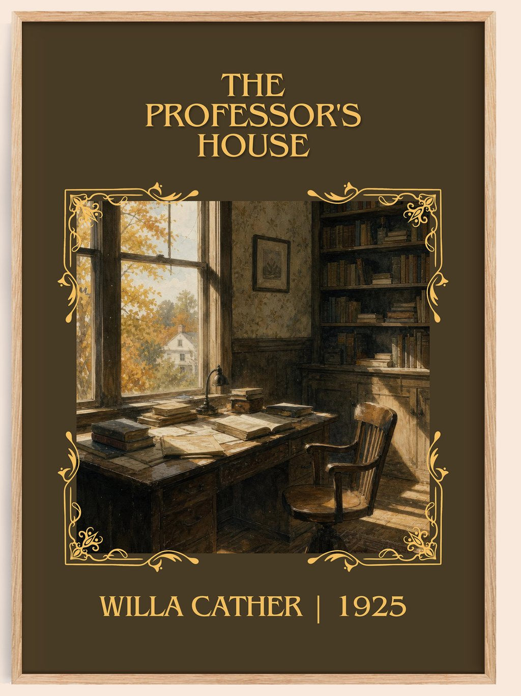 The Professor's House Classic Book Art Print by Willa Cather – book poster