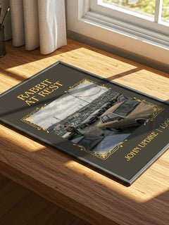 Rabbit at Rest Classic Book Art Print by John Updike – print on a sunlit desk