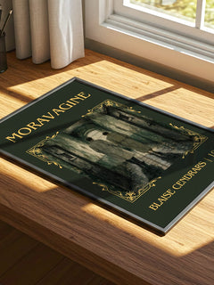Moravagine Classic Book Art Print by Blaise Cendrars – print on a sunlit desk