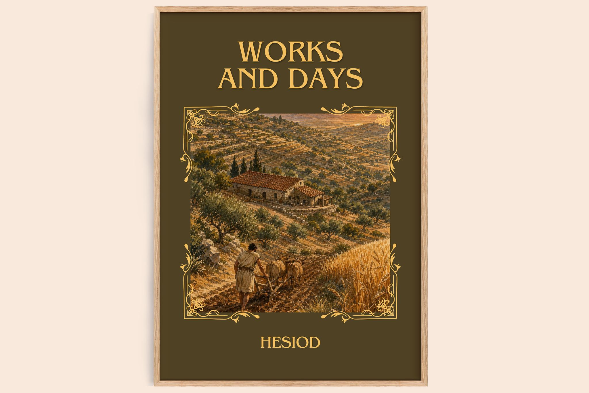 Works and Days Classic Book Art Print by Hesiod