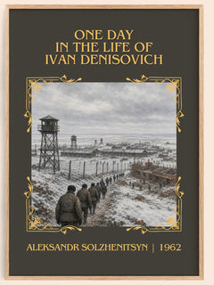 One Day in the Life of Ivan Denisovich Classic Book Art Print by Aleksandr Solzhenitsyn – book poster