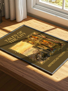 Tales of the City Classic Book Art Print by Armistead Maupin – print on a sunlit desk