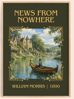News from Nowhere Classic Book Art Print by William Morris – book poster