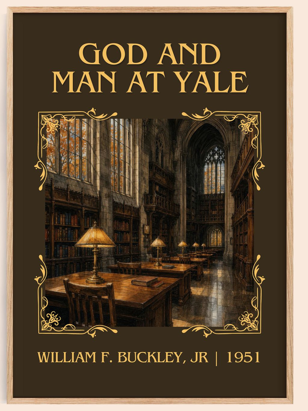 God and Man at Yale Classic Book Art Print by William F. Buckley, Jr – book poster