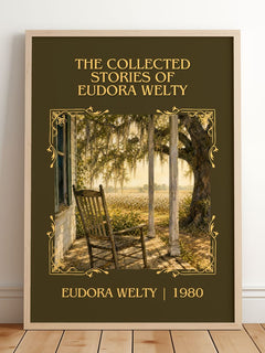 Collected Stories of Eudora Welty Classic Book Art Print by E. Welty – framed print leaning on a wooden floor