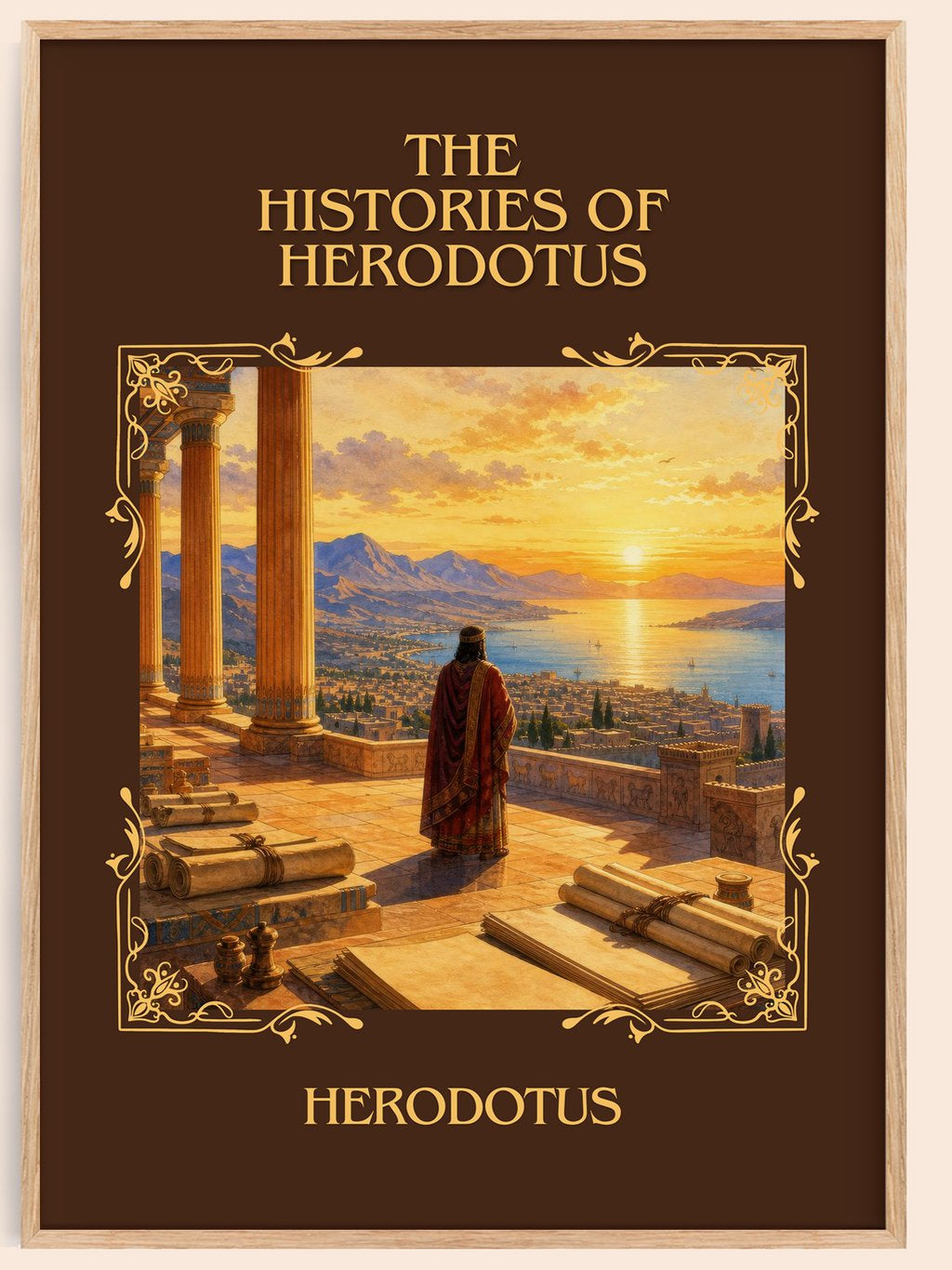 The Histories of Herodotus Classic Book Art Print by Herodotus – book poster