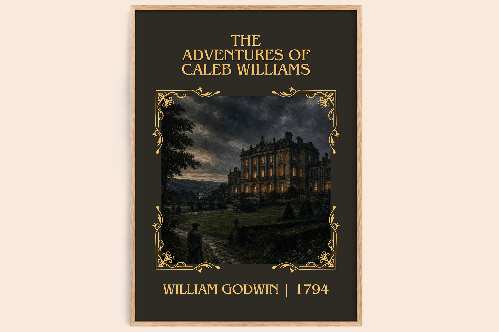 Adventures of Caleb Williams Classic Book Art Print by William Godwin