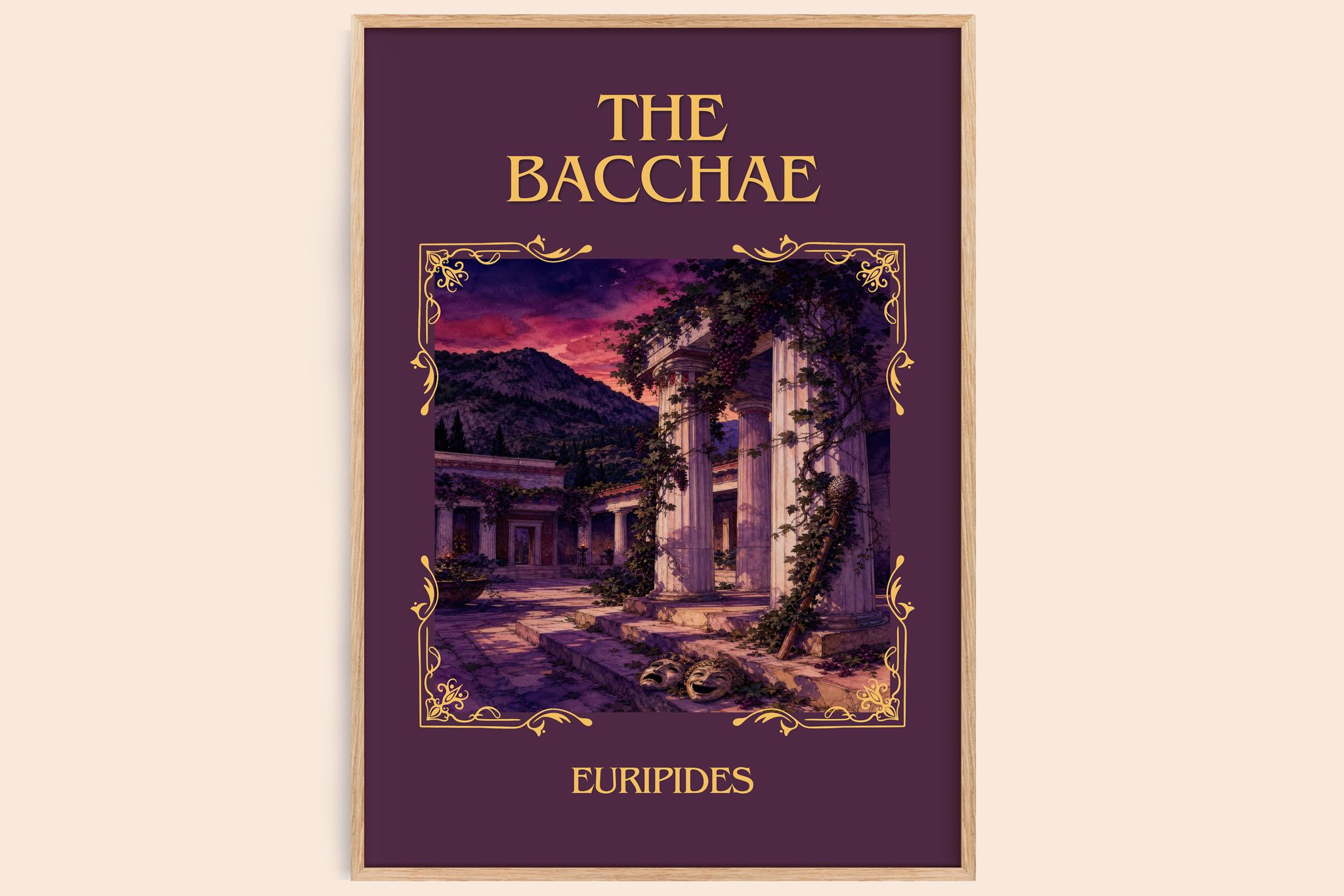 The Bacchae Classic Book Art Print by Euripides