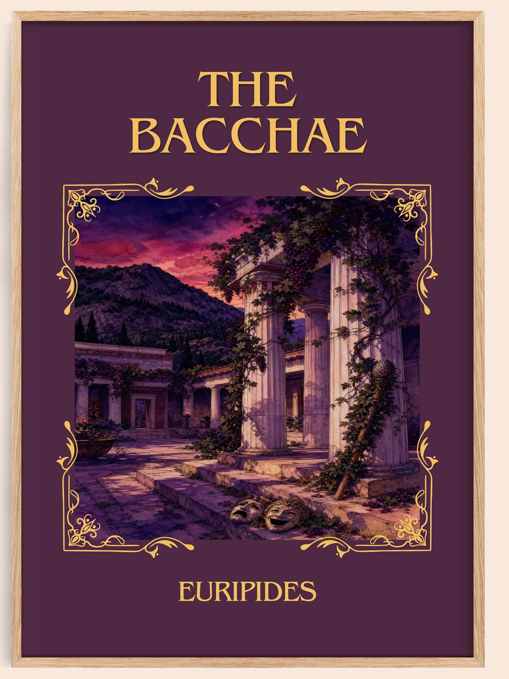 The Bacchae Classic Book Art Print by Euripides – book poster