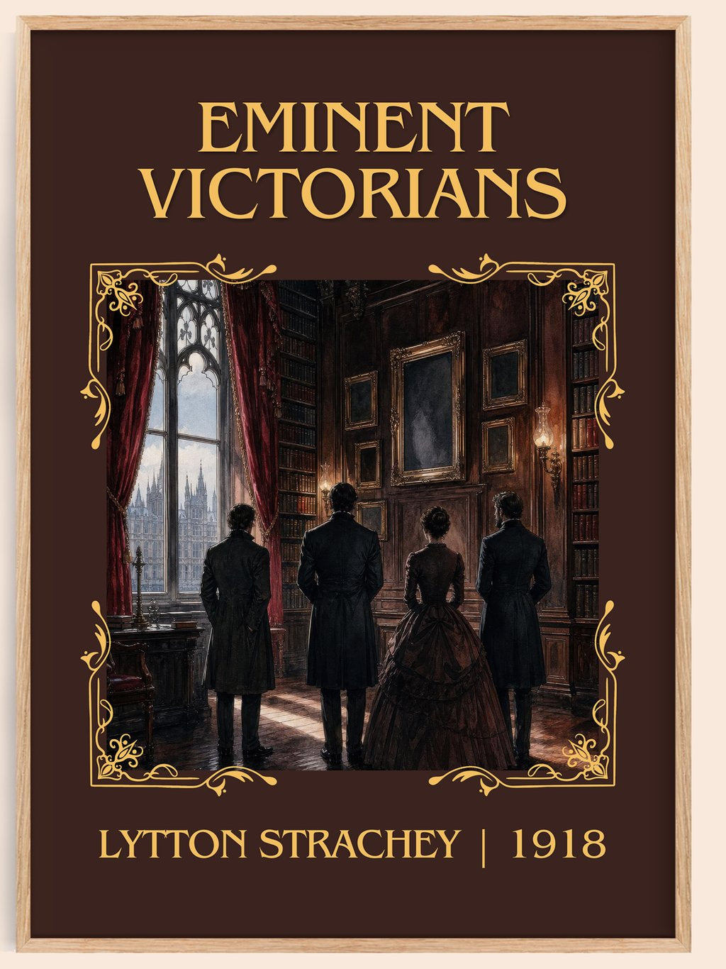 Eminent Victorians Classic Book Art Print by Lytton Strachey – book poster