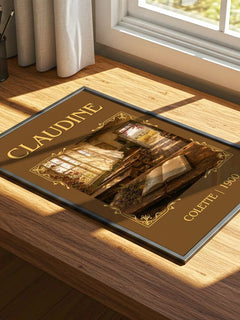 Claudine Classic Book Art Print by Colette – print on a sunlit desk