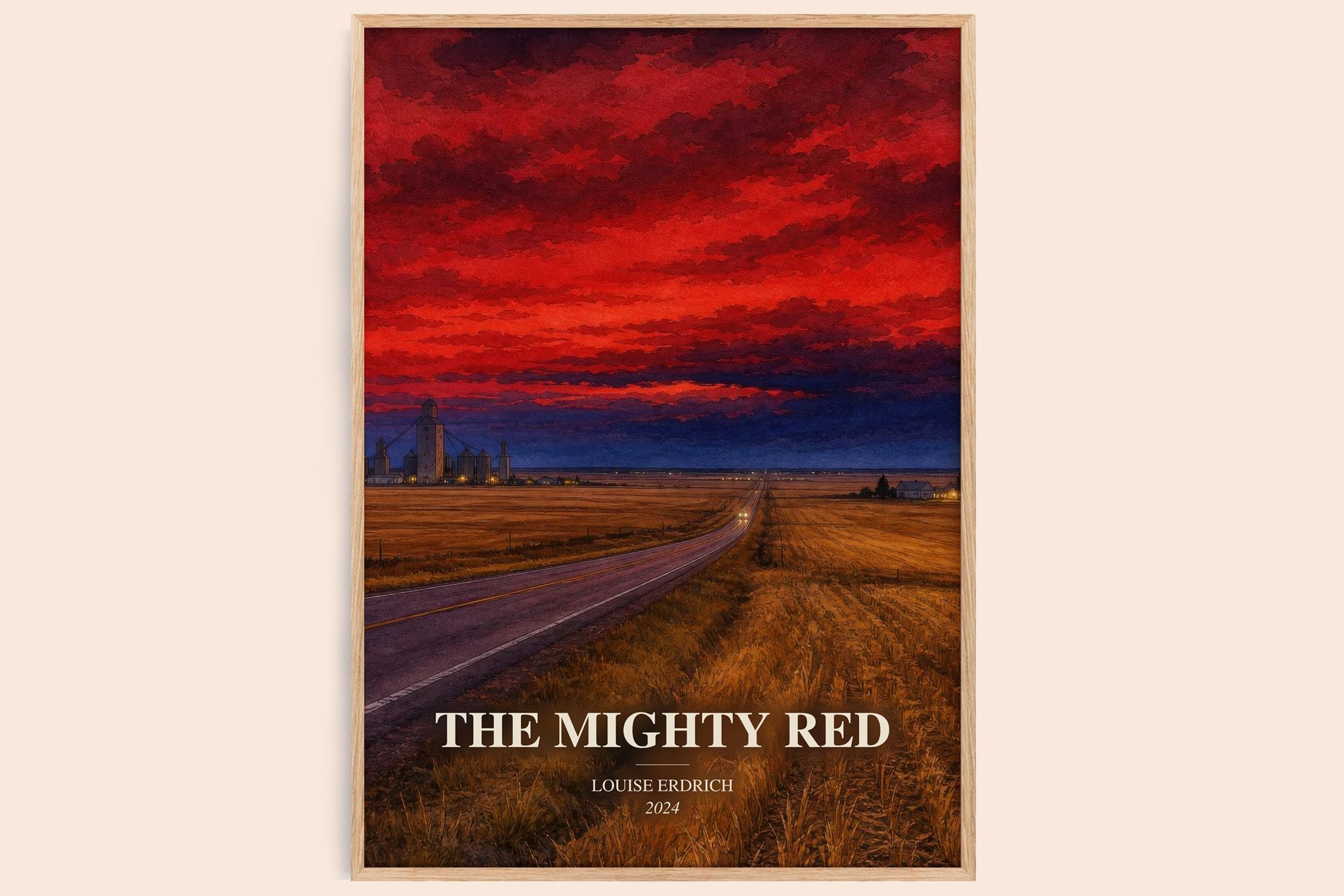 The Mighty Red Book Watercolour Illustration by Louise Erdrich