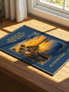 Season of Migration to the North Classic Book Art Print by A. Salih – print on a sunlit desk