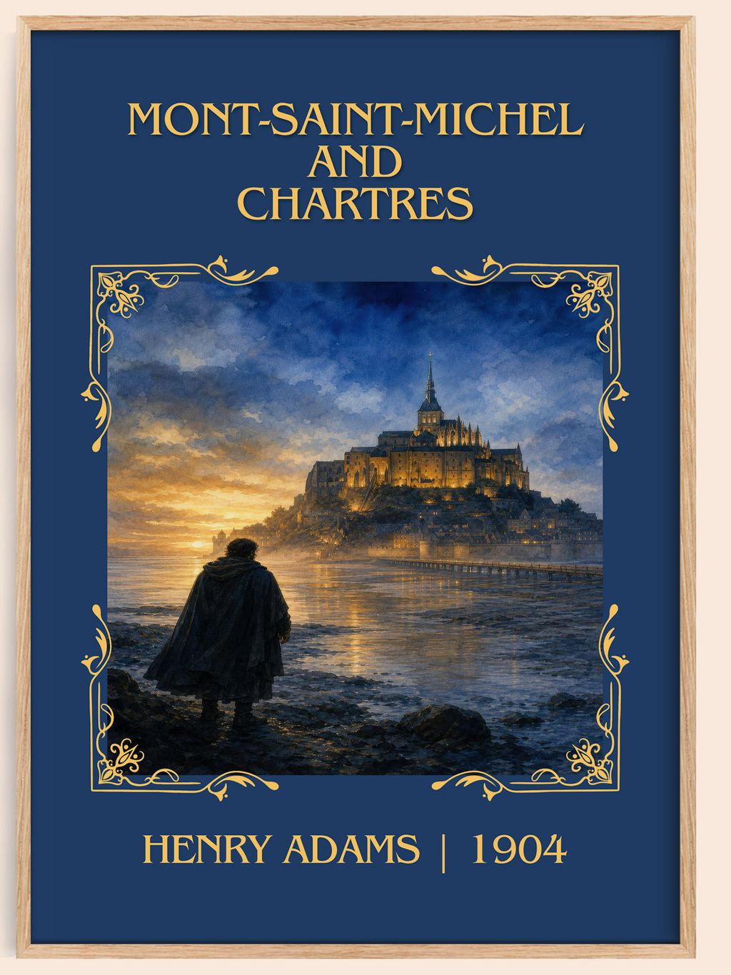 Mont-Saint-Michel and Chartres Classic Book Art Print by Henry Adams – book poster