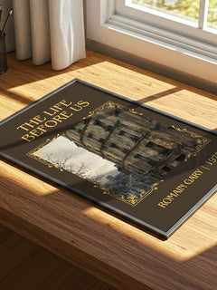 The Life Before Us Classic Book Art Print by Romain Gary – print on a sunlit desk