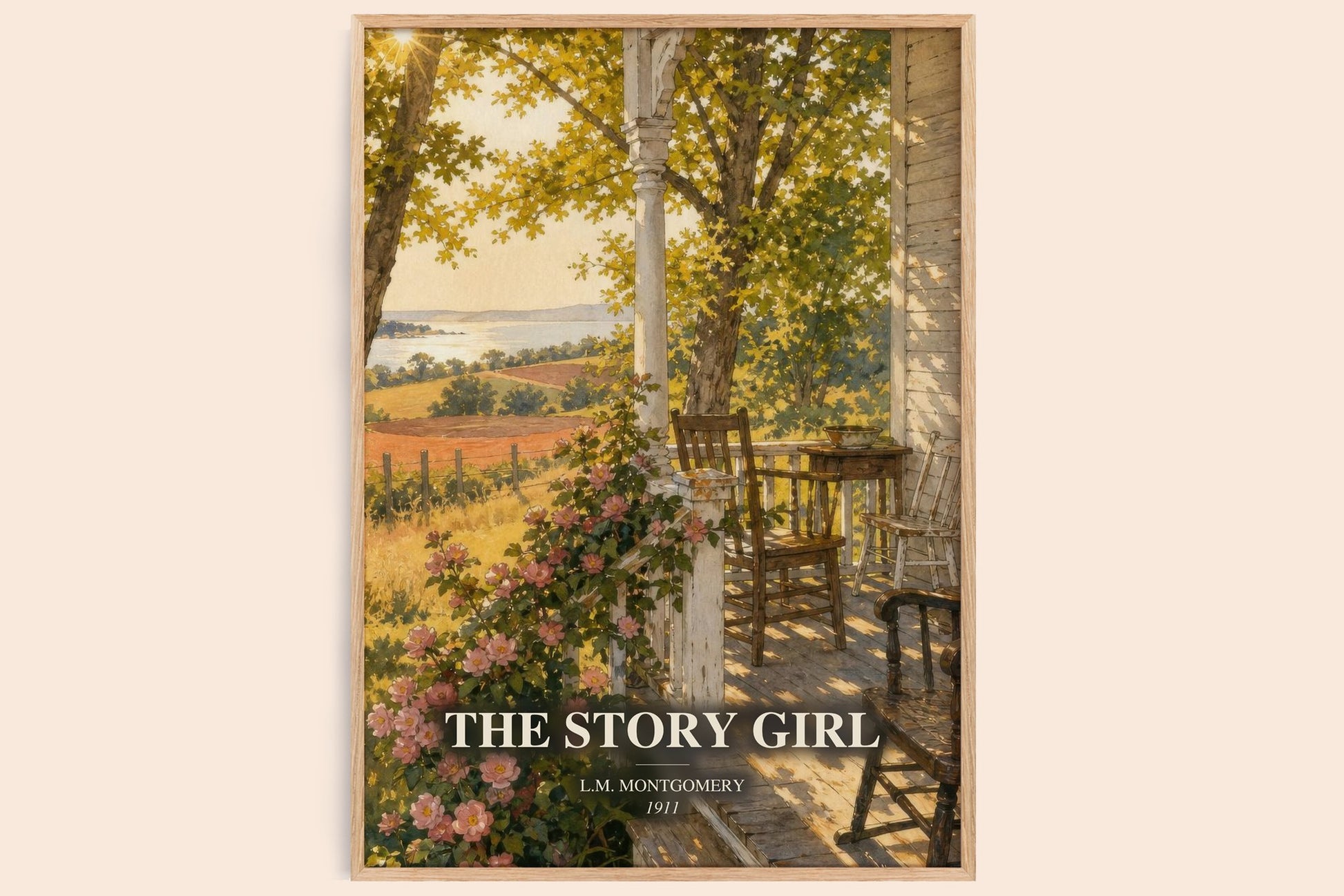 The Story Girl watercolour book poster by L.M. Montgomery – framed literary art print