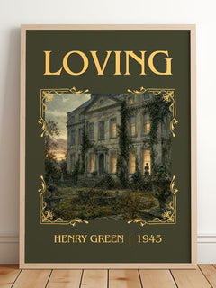 Loving Classic Book Art Print by Henry Green – framed print leaning on a wooden floor