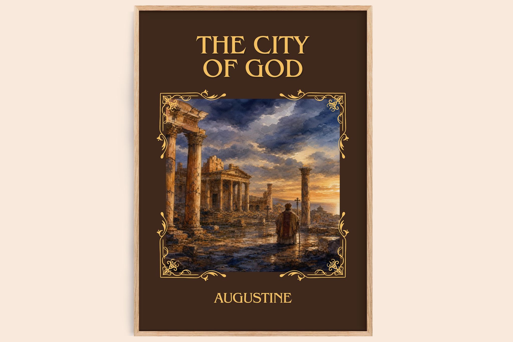 The City of God Classic Book Art Print by Augustine