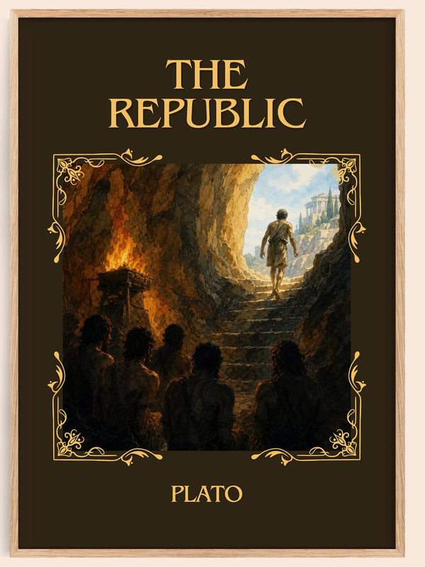 The Republic Classic Book Art Print by Plato – book poster