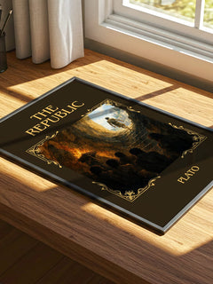 The Republic Classic Book Art Print by Plato – print on a sunlit desk