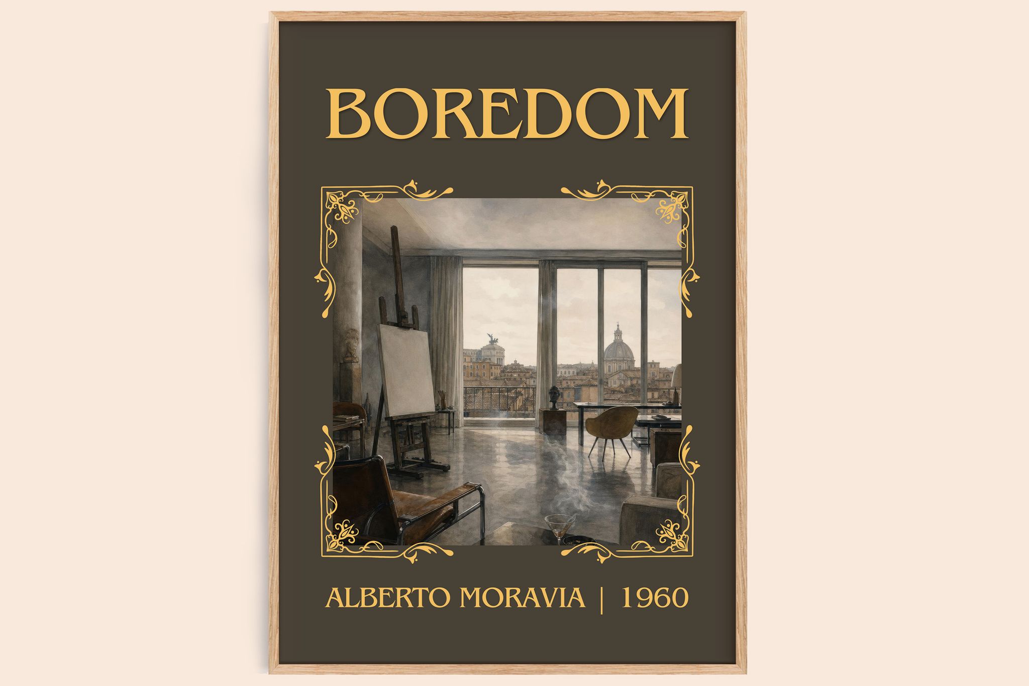 Boredom Classic Book Art Print by Alberto Moravia
