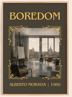 Boredom Classic Book Art Print by Alberto Moravia – book poster