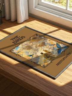 The Birds Classic Book Art Print by Aristophanes – print on a sunlit desk