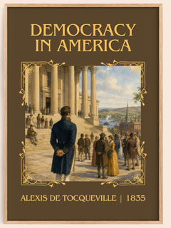 Democracy in America Classic Book Art Print by Alexis de Tocqueville – book poster