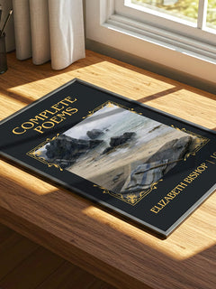 Complete Poems Classic Book Art Print by Elizabeth Bishop – print on a sunlit desk