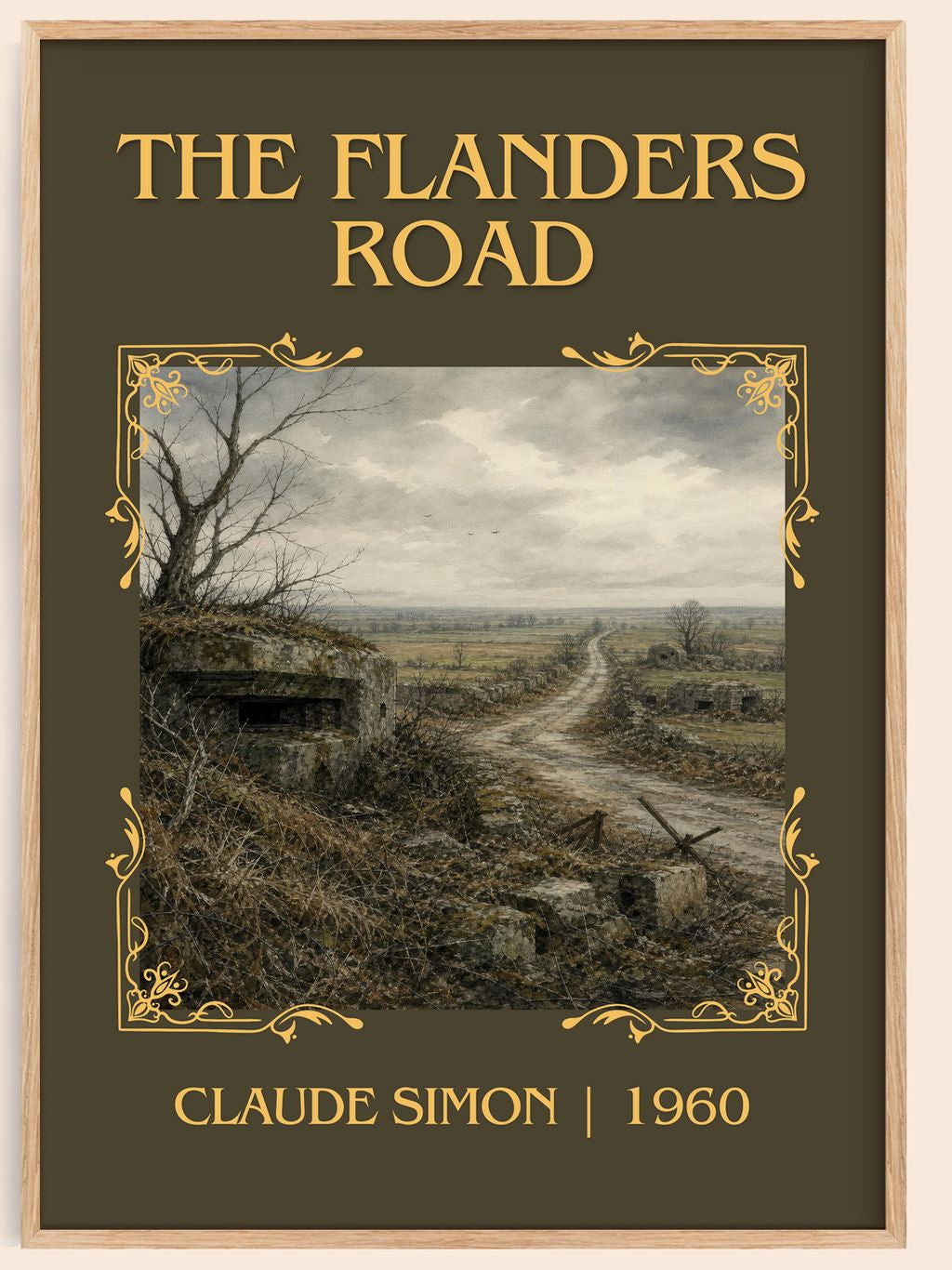 The Flanders Road Classic Book Art Print by Claude Simon – book poster